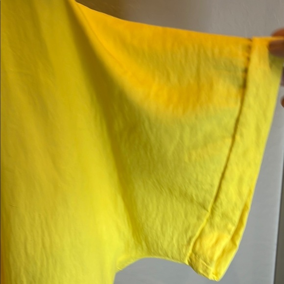 Marc New York Yellow Tie Front Blouse with Cuffed Sleeves - Picture 5 of 8